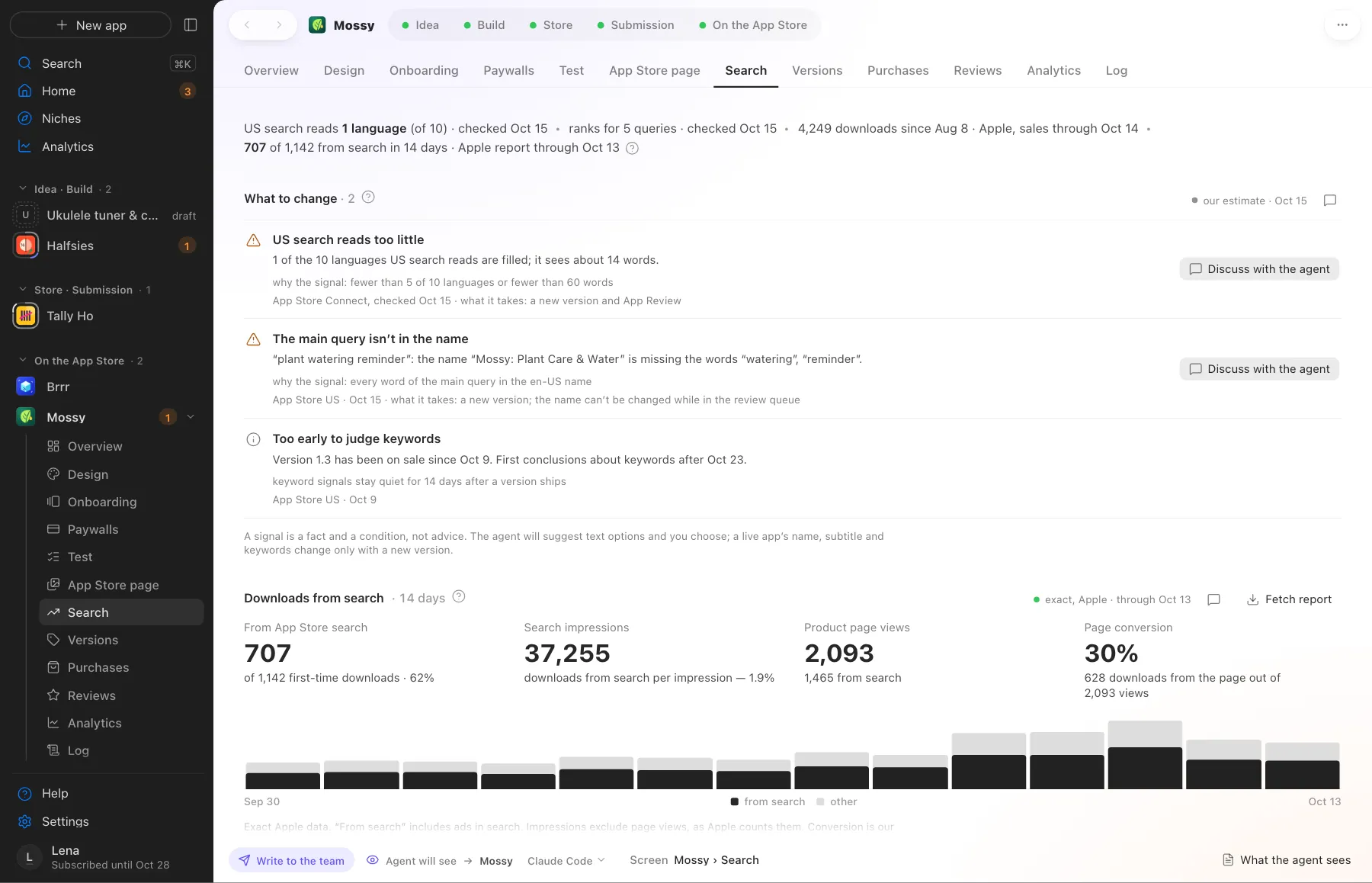 Search. What to change, and downloads from search from Apple’s reports