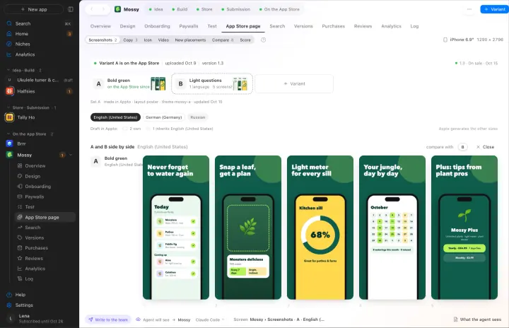Two screenshot sets side by side. Pick one with a click